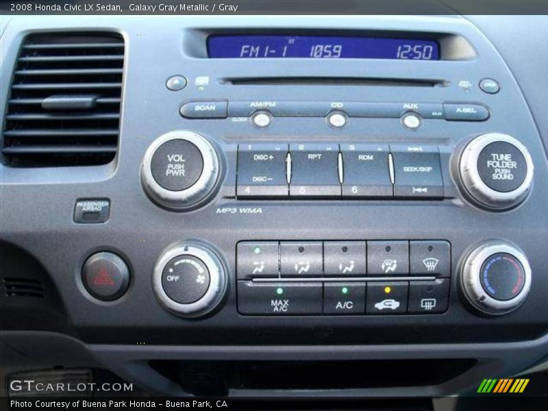 Controls of 2008 Civic LX Sedan