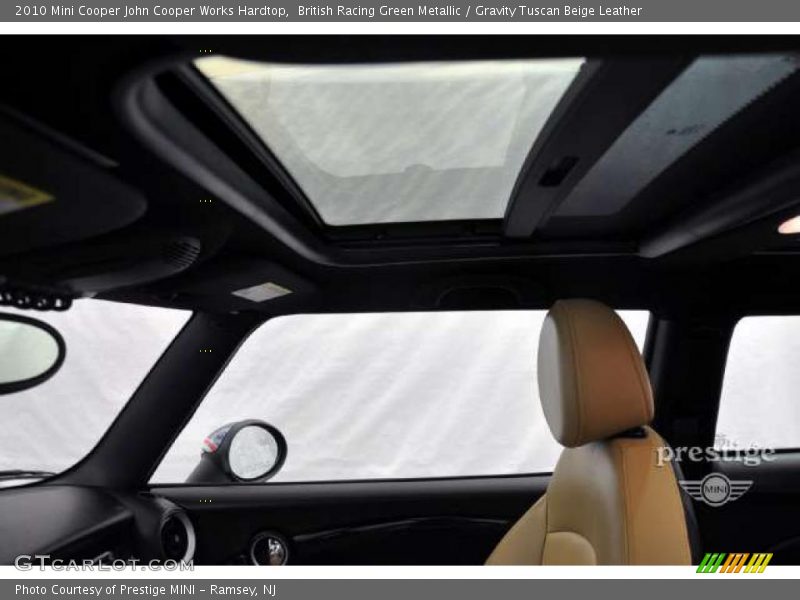 British Racing Green Metallic / Gravity Tuscan Beige Leather 2010 Mini Cooper John Cooper Works Hardtop