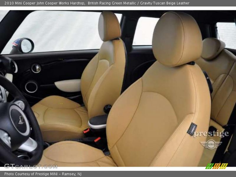British Racing Green Metallic / Gravity Tuscan Beige Leather 2010 Mini Cooper John Cooper Works Hardtop