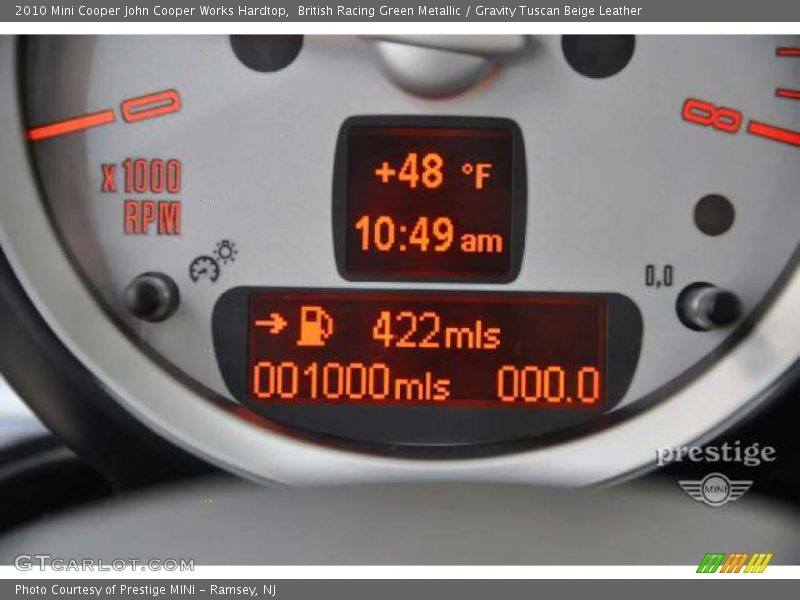 British Racing Green Metallic / Gravity Tuscan Beige Leather 2010 Mini Cooper John Cooper Works Hardtop