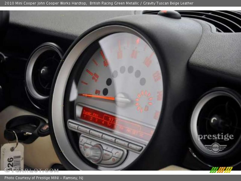 British Racing Green Metallic / Gravity Tuscan Beige Leather 2010 Mini Cooper John Cooper Works Hardtop