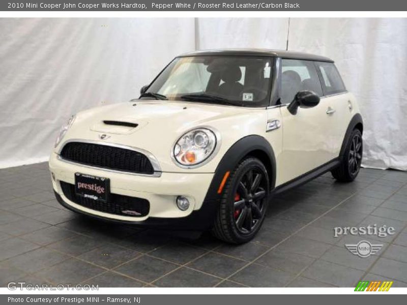 Pepper White / Rooster Red Leather/Carbon Black 2010 Mini Cooper John Cooper Works Hardtop