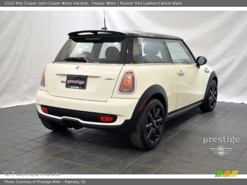 Pepper White / Rooster Red Leather/Carbon Black 2010 Mini Cooper John Cooper Works Hardtop