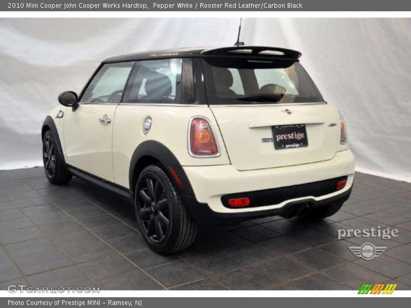 Pepper White / Rooster Red Leather/Carbon Black 2010 Mini Cooper John Cooper Works Hardtop
