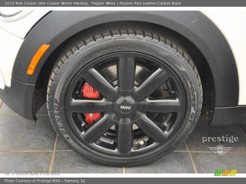 Pepper White / Rooster Red Leather/Carbon Black 2010 Mini Cooper John Cooper Works Hardtop