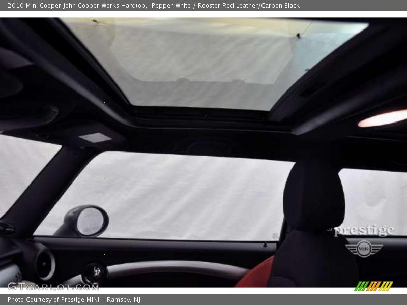 Pepper White / Rooster Red Leather/Carbon Black 2010 Mini Cooper John Cooper Works Hardtop