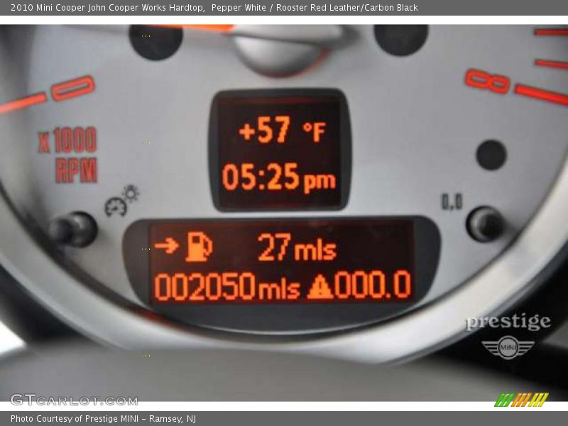 Pepper White / Rooster Red Leather/Carbon Black 2010 Mini Cooper John Cooper Works Hardtop
