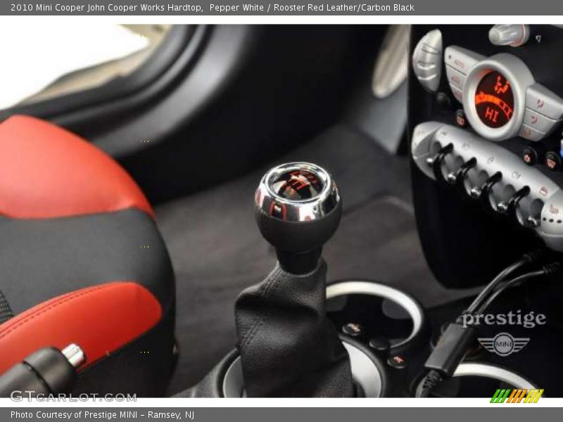 Pepper White / Rooster Red Leather/Carbon Black 2010 Mini Cooper John Cooper Works Hardtop