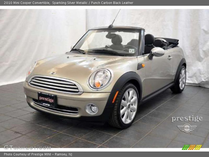Sparkling Silver Metallic / Punch Carbon Black Leather 2010 Mini Cooper Convertible