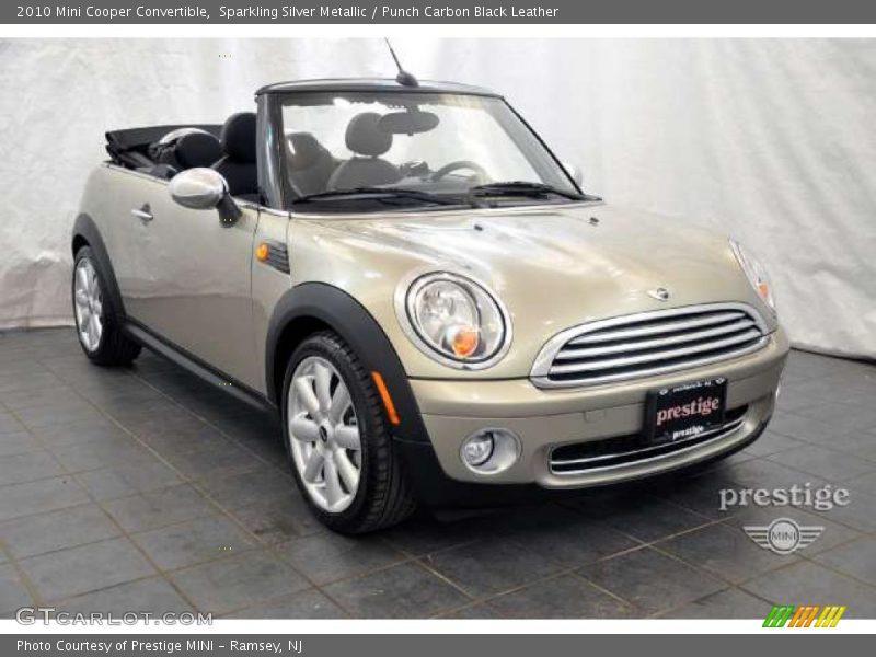 Sparkling Silver Metallic / Punch Carbon Black Leather 2010 Mini Cooper Convertible