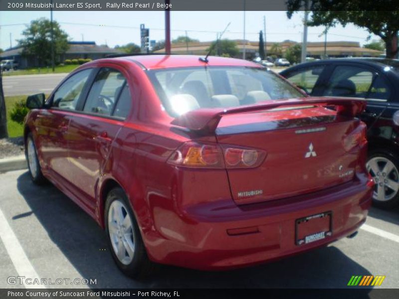 Rally Red Pearl / Beige 2009 Mitsubishi Lancer ES Sport