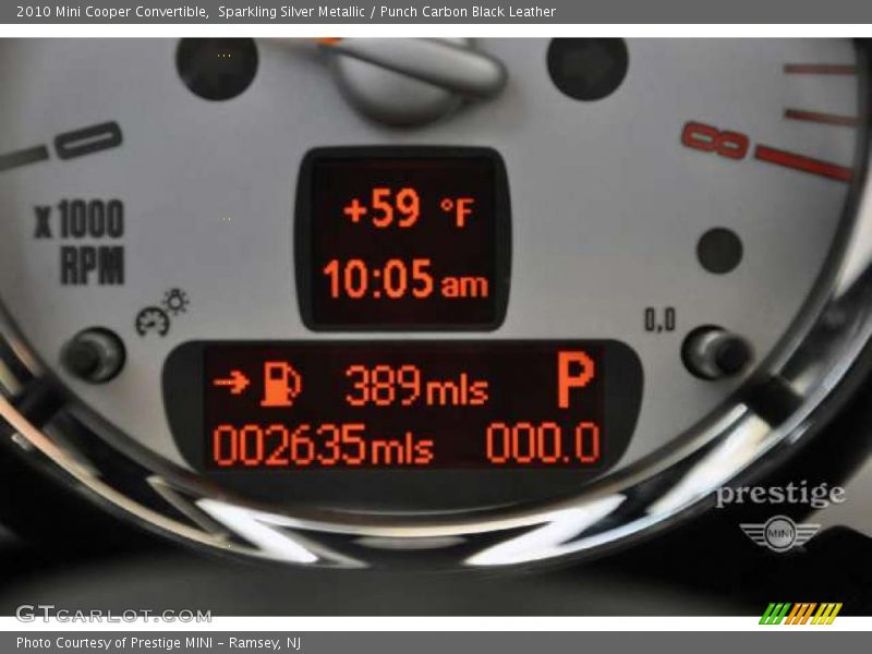 Sparkling Silver Metallic / Punch Carbon Black Leather 2010 Mini Cooper Convertible