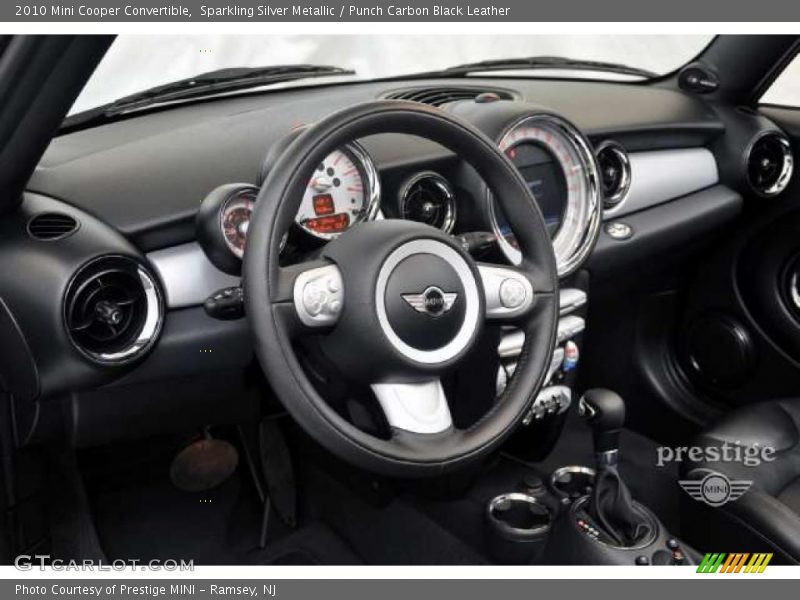 Sparkling Silver Metallic / Punch Carbon Black Leather 2010 Mini Cooper Convertible