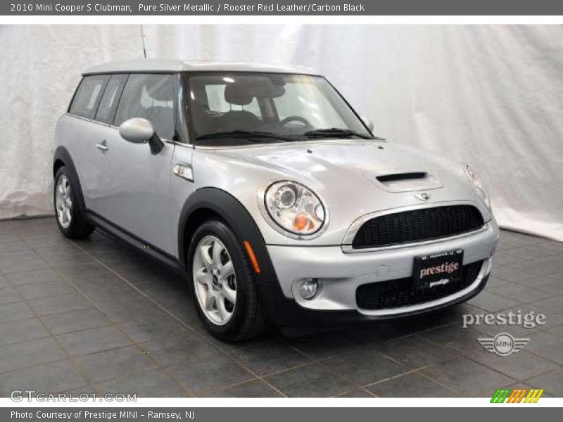 Pure Silver Metallic / Rooster Red Leather/Carbon Black 2010 Mini Cooper S Clubman