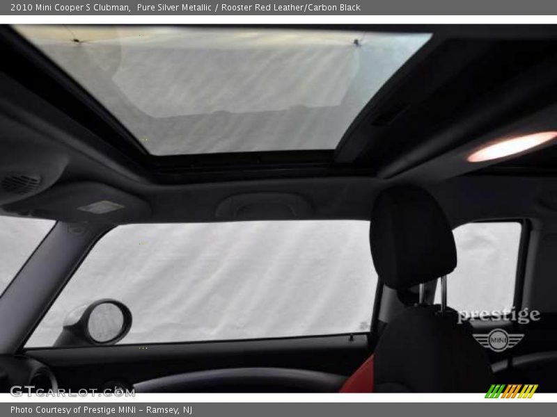 Pure Silver Metallic / Rooster Red Leather/Carbon Black 2010 Mini Cooper S Clubman