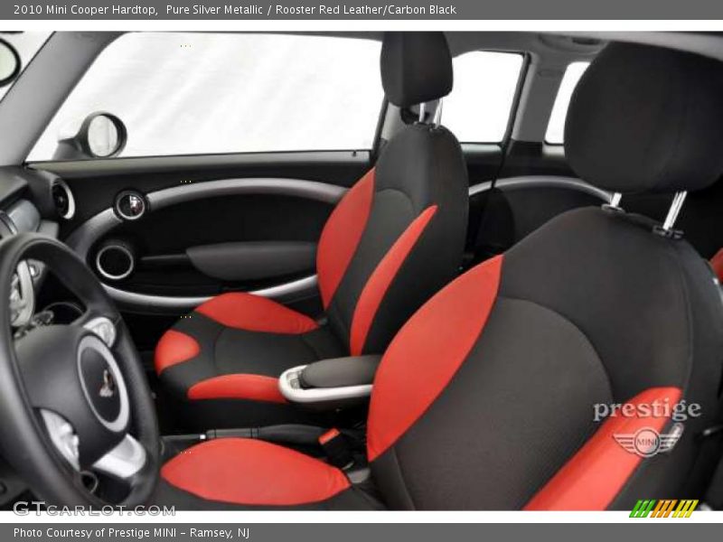 Pure Silver Metallic / Rooster Red Leather/Carbon Black 2010 Mini Cooper Hardtop