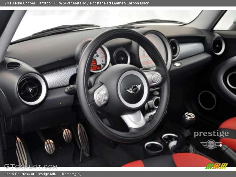 Pure Silver Metallic / Rooster Red Leather/Carbon Black 2010 Mini Cooper Hardtop