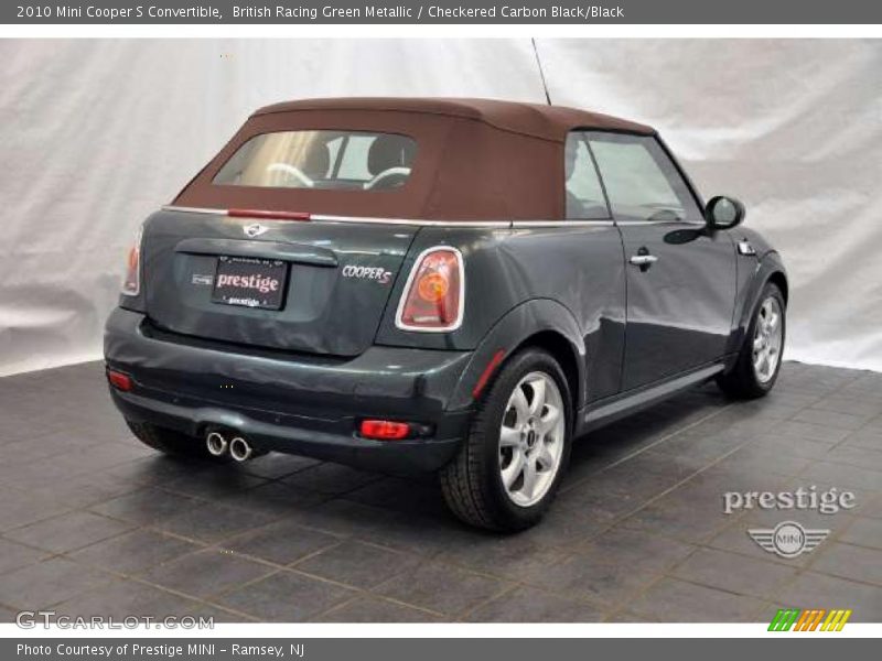 British Racing Green Metallic / Checkered Carbon Black/Black 2010 Mini Cooper S Convertible