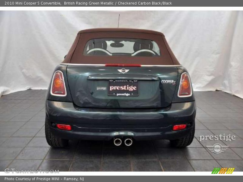 British Racing Green Metallic / Checkered Carbon Black/Black 2010 Mini Cooper S Convertible