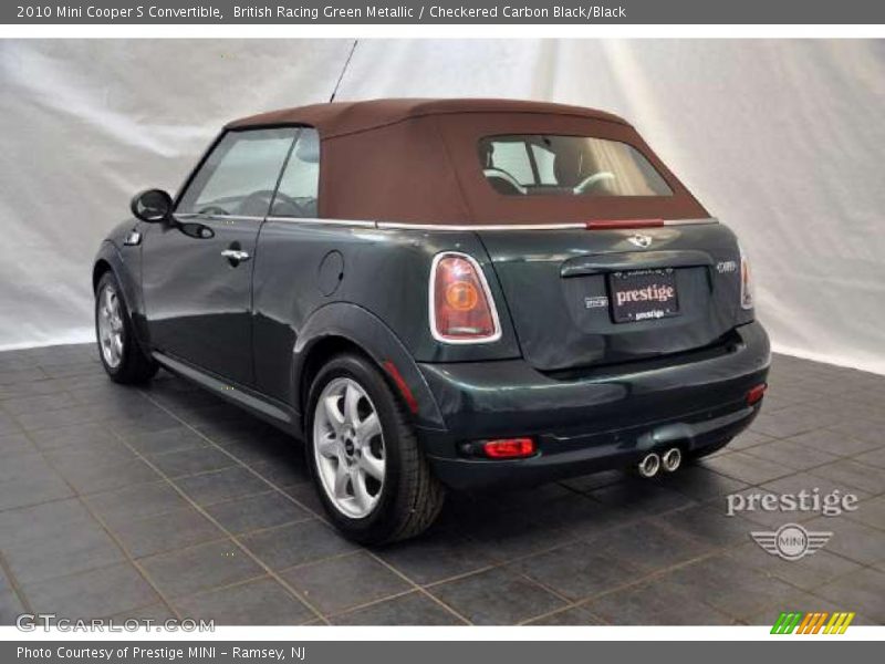 British Racing Green Metallic / Checkered Carbon Black/Black 2010 Mini Cooper S Convertible