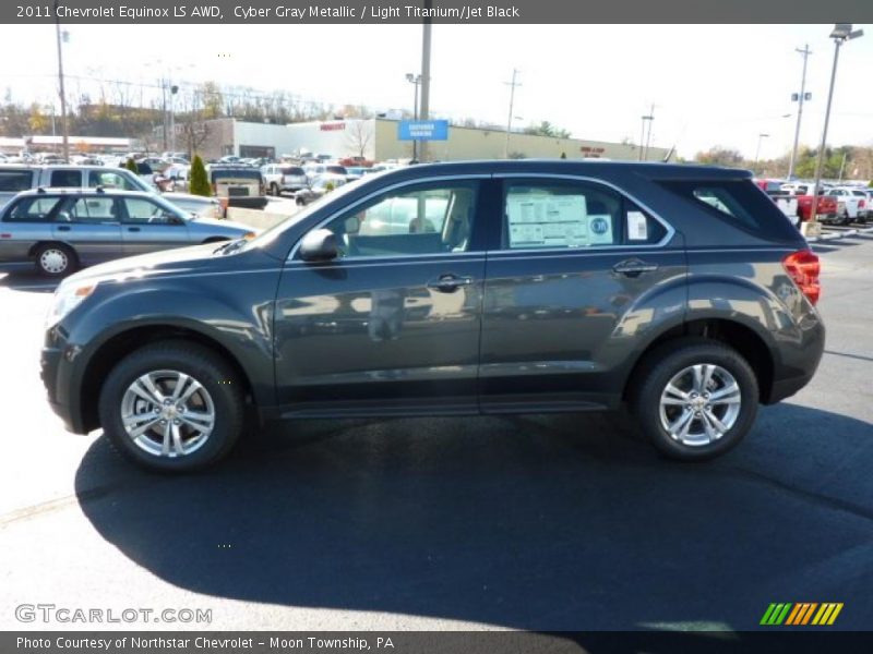 Cyber Gray Metallic / Light Titanium/Jet Black 2011 Chevrolet Equinox LS AWD