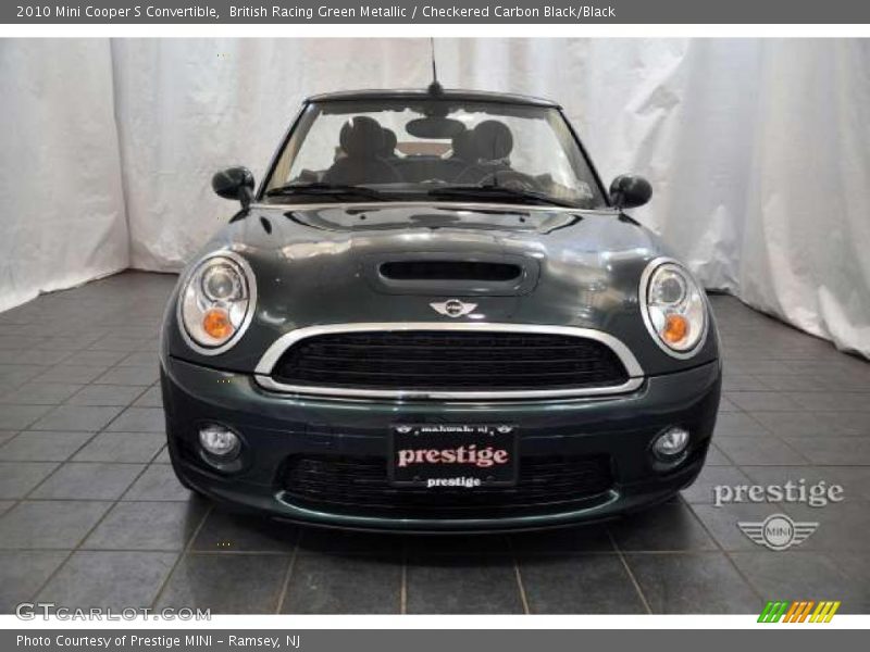 British Racing Green Metallic / Checkered Carbon Black/Black 2010 Mini Cooper S Convertible