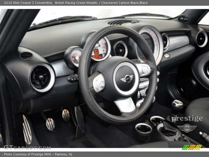 British Racing Green Metallic / Checkered Carbon Black/Black 2010 Mini Cooper S Convertible