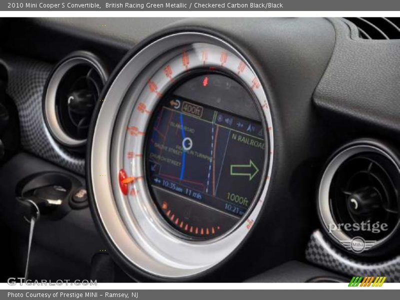 British Racing Green Metallic / Checkered Carbon Black/Black 2010 Mini Cooper S Convertible
