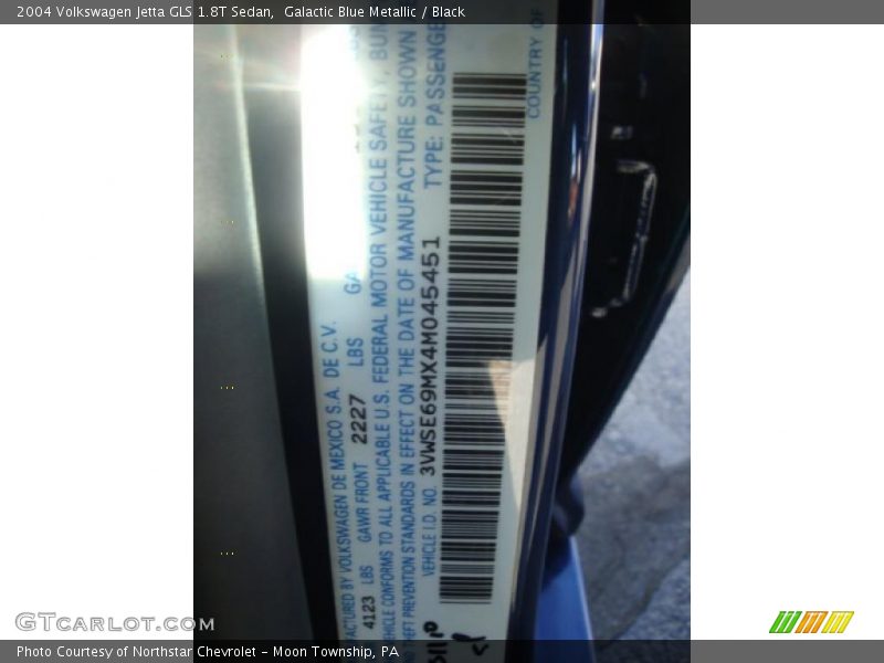 Galactic Blue Metallic / Black 2004 Volkswagen Jetta GLS 1.8T Sedan