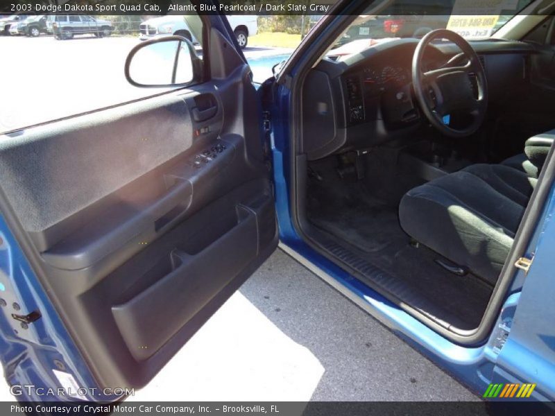 Atlantic Blue Pearlcoat / Dark Slate Gray 2003 Dodge Dakota Sport Quad Cab