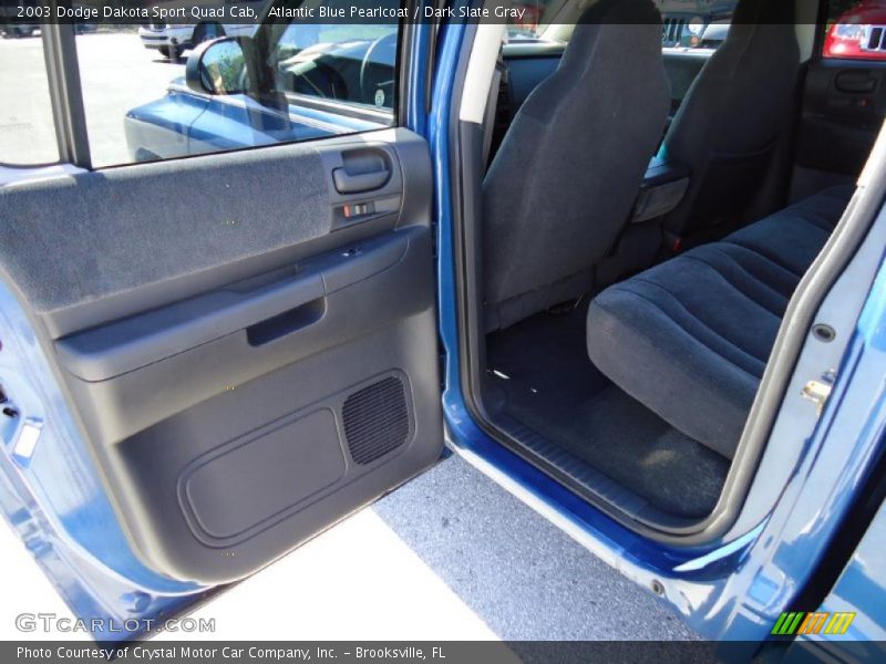 Atlantic Blue Pearlcoat / Dark Slate Gray 2003 Dodge Dakota Sport Quad Cab