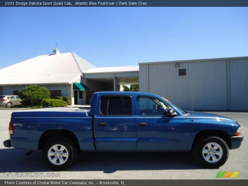 Atlantic Blue Pearlcoat / Dark Slate Gray 2003 Dodge Dakota Sport Quad Cab