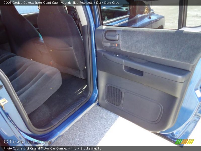 Atlantic Blue Pearlcoat / Dark Slate Gray 2003 Dodge Dakota Sport Quad Cab
