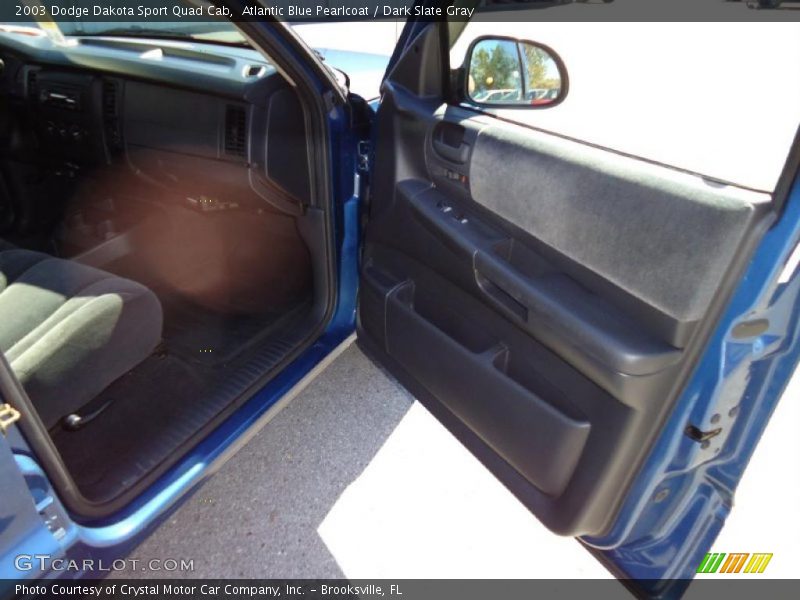 Atlantic Blue Pearlcoat / Dark Slate Gray 2003 Dodge Dakota Sport Quad Cab