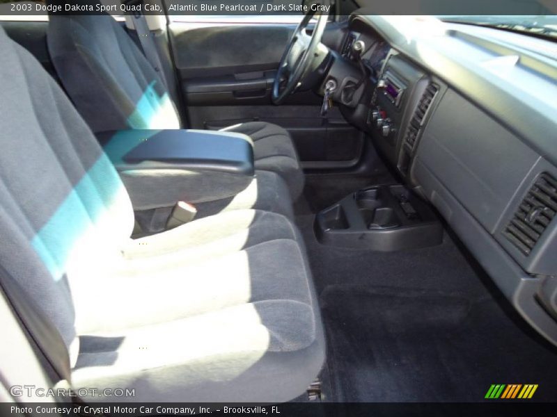 Atlantic Blue Pearlcoat / Dark Slate Gray 2003 Dodge Dakota Sport Quad Cab