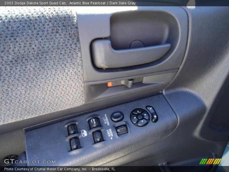 Atlantic Blue Pearlcoat / Dark Slate Gray 2003 Dodge Dakota Sport Quad Cab