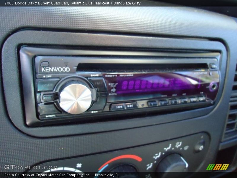 Atlantic Blue Pearlcoat / Dark Slate Gray 2003 Dodge Dakota Sport Quad Cab