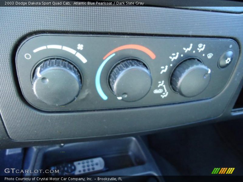 Atlantic Blue Pearlcoat / Dark Slate Gray 2003 Dodge Dakota Sport Quad Cab