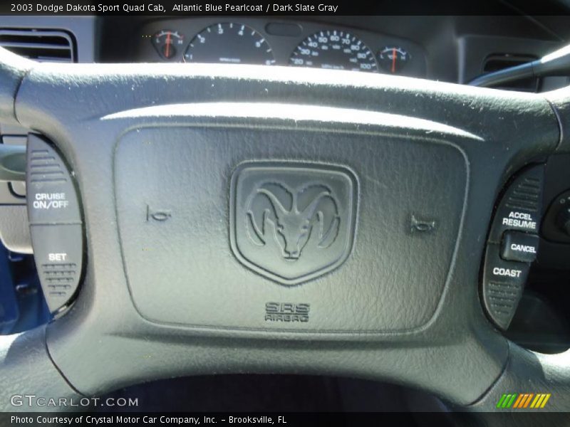 Atlantic Blue Pearlcoat / Dark Slate Gray 2003 Dodge Dakota Sport Quad Cab