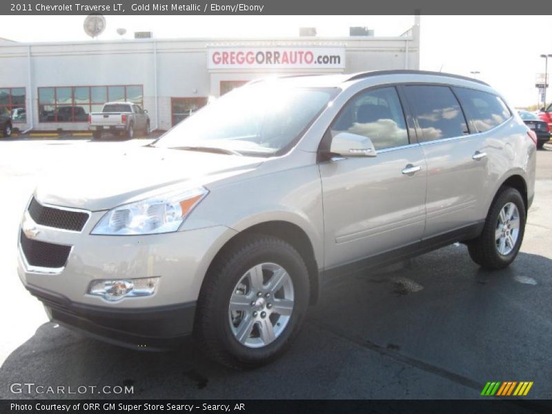 Gold Mist Metallic / Ebony/Ebony 2011 Chevrolet Traverse LT