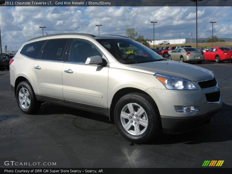 Gold Mist Metallic / Ebony/Ebony 2011 Chevrolet Traverse LT
