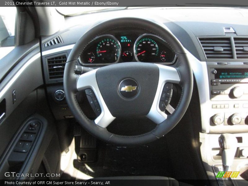 Gold Mist Metallic / Ebony/Ebony 2011 Chevrolet Traverse LT