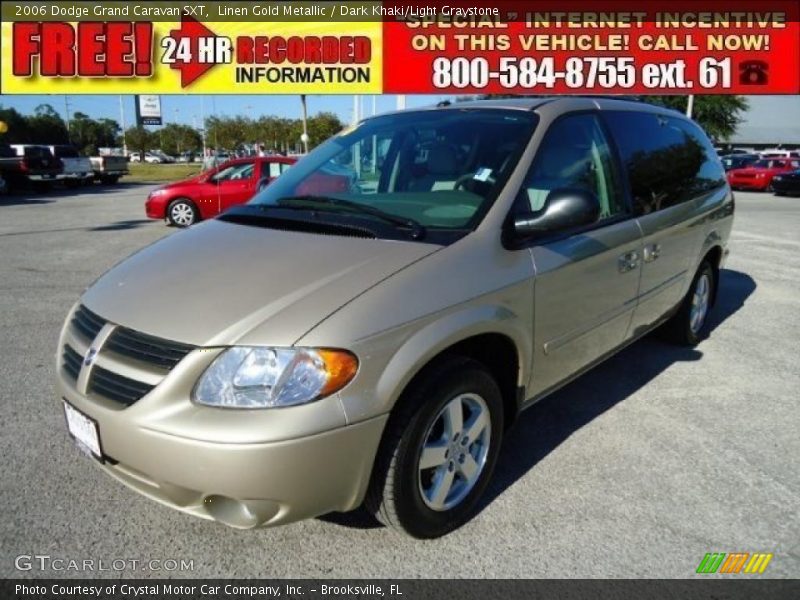 Linen Gold Metallic / Dark Khaki/Light Graystone 2006 Dodge Grand Caravan SXT