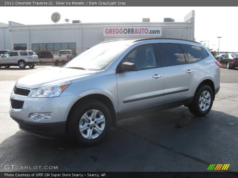 Silver Ice Metallic / Dark Gray/Light Gray 2011 Chevrolet Traverse LS