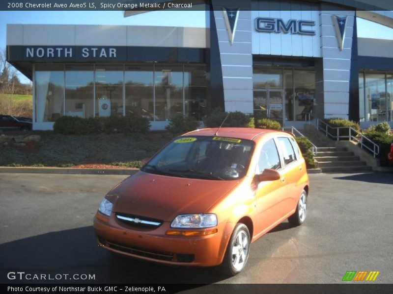 Spicy Orange Metallic / Charcoal 2008 Chevrolet Aveo Aveo5 LS