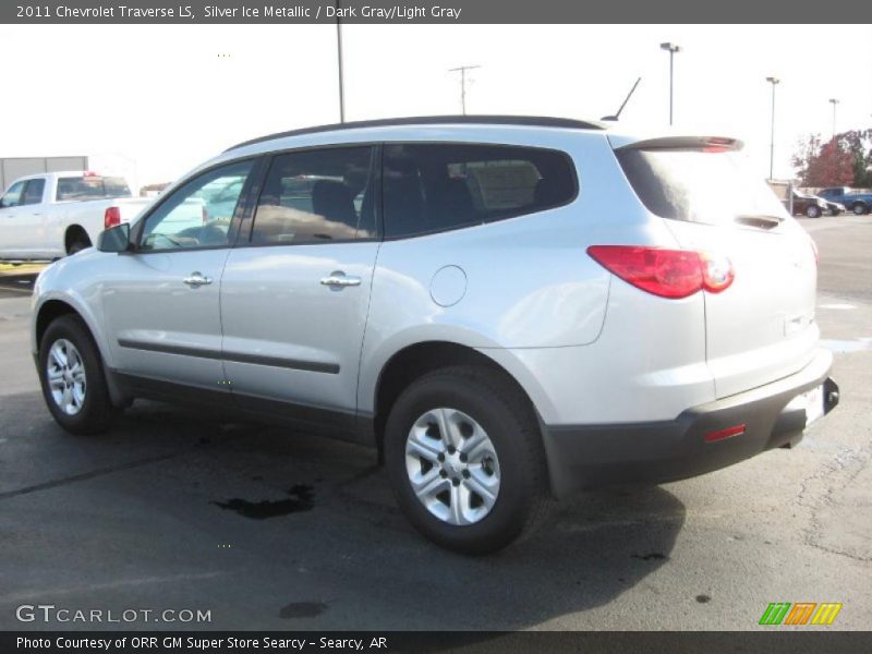 Silver Ice Metallic / Dark Gray/Light Gray 2011 Chevrolet Traverse LS