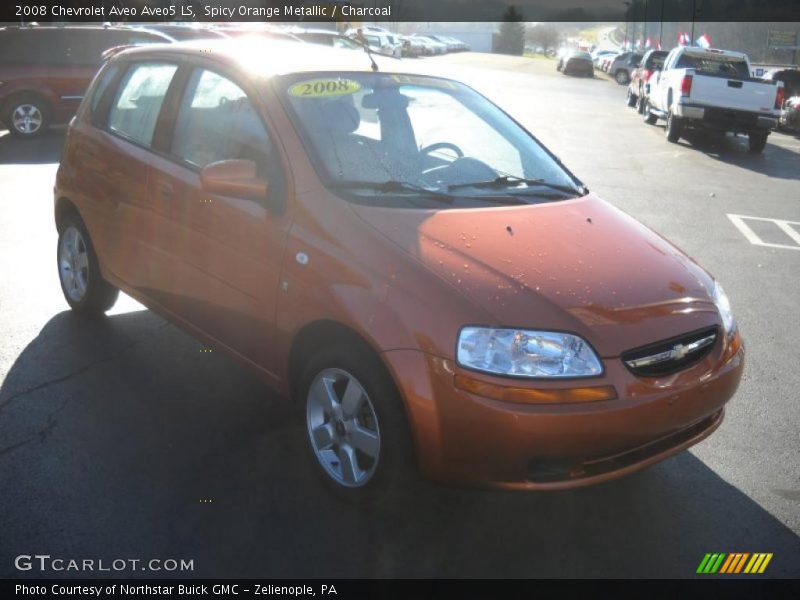 Spicy Orange Metallic / Charcoal 2008 Chevrolet Aveo Aveo5 LS