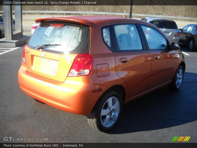Spicy Orange Metallic / Charcoal 2008 Chevrolet Aveo Aveo5 LS