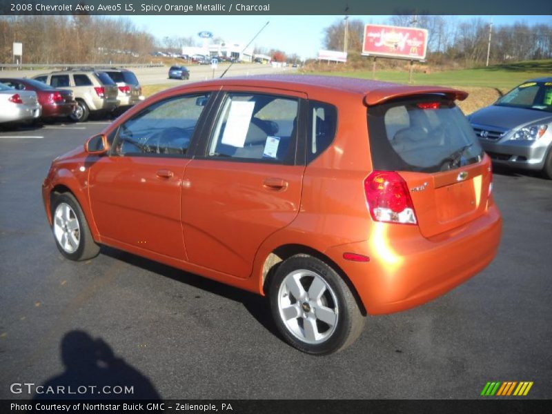 Spicy Orange Metallic / Charcoal 2008 Chevrolet Aveo Aveo5 LS