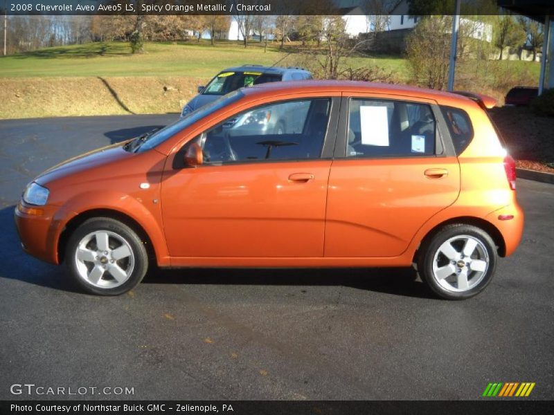 Spicy Orange Metallic / Charcoal 2008 Chevrolet Aveo Aveo5 LS